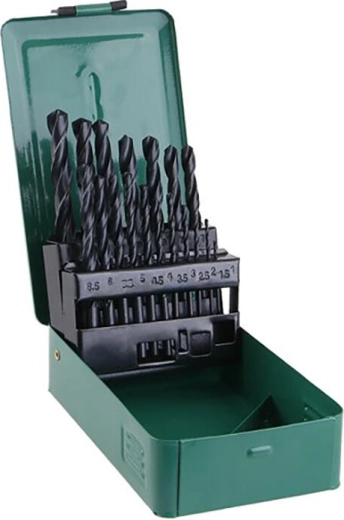 HSS fémfúrókészlet 1,0–10,0 mm, 19 darabos