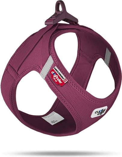 Curli Air-Mesh kutyahám csattal Ruby színben, L méret (8–13 kg)
