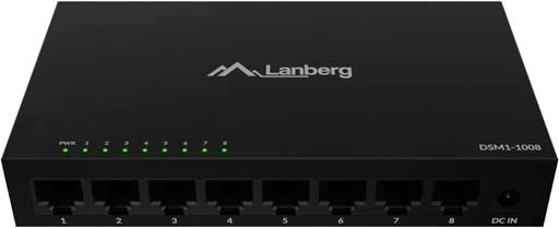 Nem kezelt gigabites asztali switch 8× RJ‑45 fém házban 12 V
