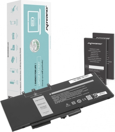 Movano akkumulátor Dell Latitude 5280, 5480, 5490 és 5590 modellekhez (GJKNX) 8500 mAh