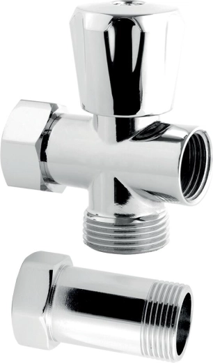 Mosógépszelep közbetéttel 3/4 x 3/4 x 3/4