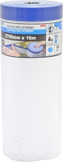 Kültéri takarószalag integrált fóliával 270 × 1600 cm, öntapadó