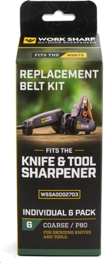 Work Sharp csere csiszolószalagok P80 – durva, 6 db-os készlet