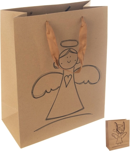 Ajándék papírtáska Angyal 26 × 12 × 32 cm, mix