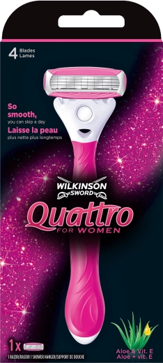 Női borotva WILKINSON QUATTRO FOR WOMEN + 1 fej