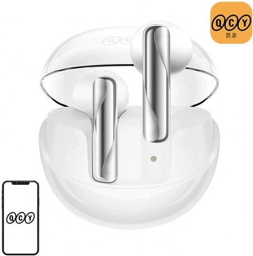 Vezeték nélküli TWS fülhallgató QCY AilyBuds Clear T32 fehér