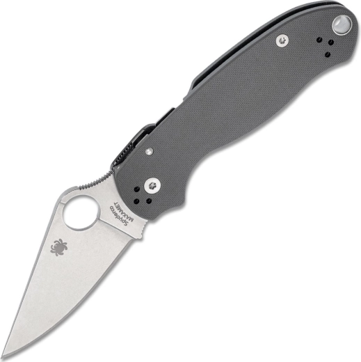 Spyderco Para 3 Maxamet szürke zsebkés 7,6 cm-es kőmosott felületű pengével és G10 markolattal