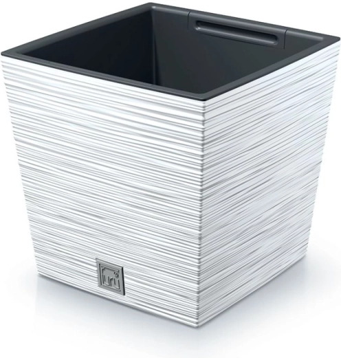 Furu Square Low 30 cm virágtartó – fehér