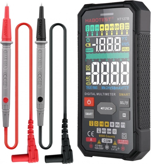 HABOTEST HT127B digitális multiméter NCV-vel és hőmérséklet-méréssel