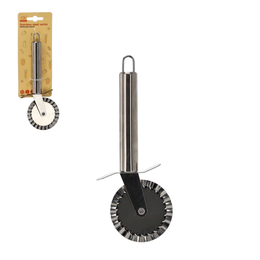 Rozsdamentes tésztavágó hullámos kerékkel