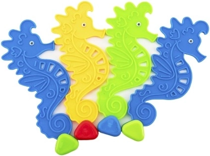 Szórakoztató búvár lovacskák vízbe – 4 darabos szett, 15 cm