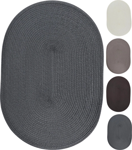 Ovális műanyag alátét 44,5 × 29,5 cm – színkeverék
