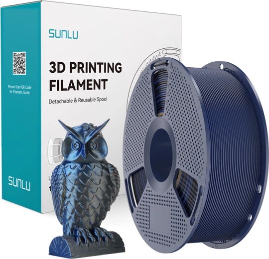 Sunlu PLA+ Silk két színű filament fekete/kék