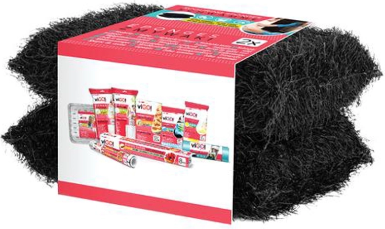 VIGO! fekete mosogatószivacs 2 db