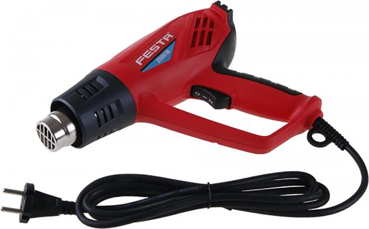 2000 W-os hőlégfúvó hőmérséklet-szabályozással és fúvókakészlettel FESTA