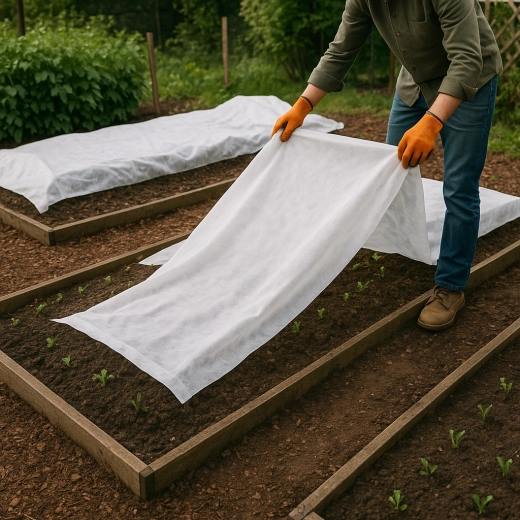 Téli és kora tavaszi védő agrártextília 1,1 × 5 m, 30 g/m²