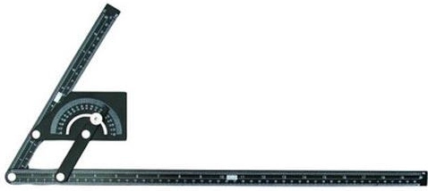 Ívelt szögmérő 0–180° 230 × 500 mm