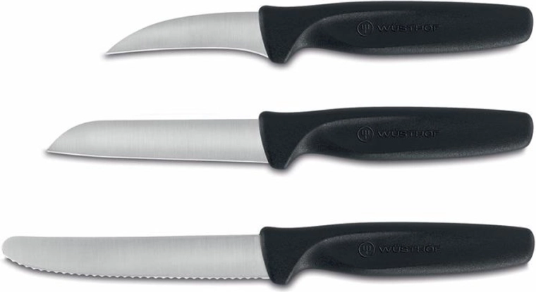 Színes Wüsthof kések készlete, 3 db, fekete