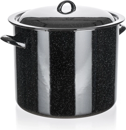Zománcozott lábas fedővel 30 cm, 17 l