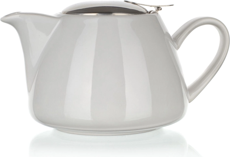 Kerámia teáskanna rozsdamentes acél szűrővel 1,2 l BONNET – fehér