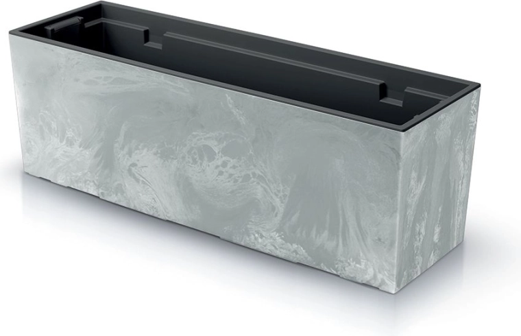 URBI Case virágláda betonhatással, betéttel, 77 cm