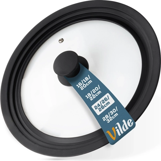 Univerzális üveg szilikon fedő 24/26/28 cm