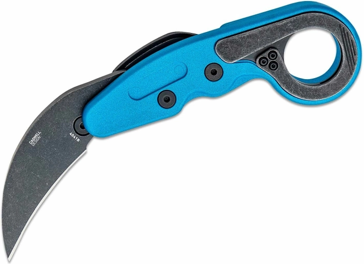 CRKT Provoke Blue Metallic karambit kinematikus nyitással
