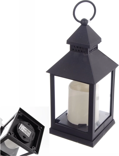 Dekoratív LED lámpás UH fekete 23 cm