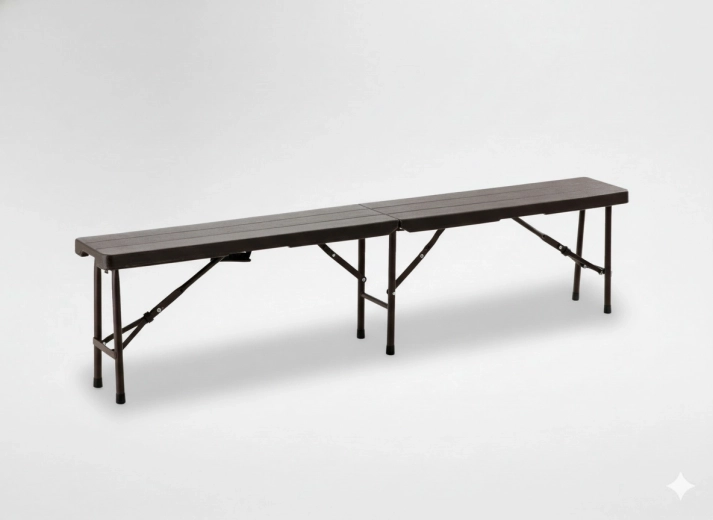 Összecsukható turistapad 180 × 25 × 43 cm, barna