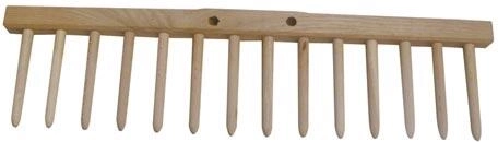 Fanyelű gereblyefej nyél nélkül, 48 cm, 14 foggal