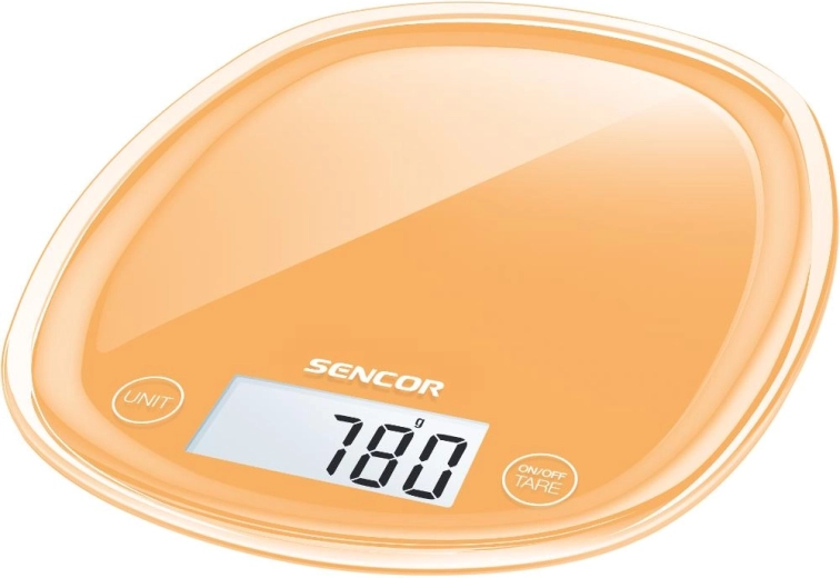 Sencor konyhai mérleg narancssárga színben