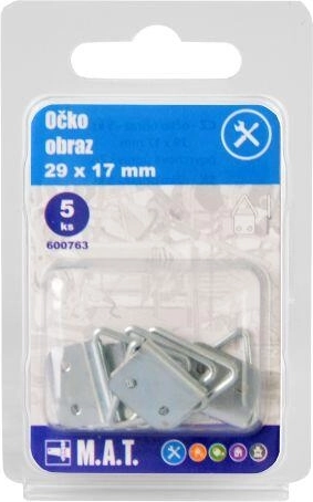 Képakasztó szem 29 × 17 mm, horganyzott (5 db)