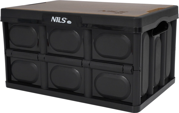 Összecsukható láda fa tetővel 2 az 1-ben, 20 l, NILS Camp