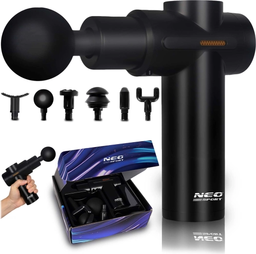 Masszázspisztoly 6 fejjel NS-504 Neo-sport fekete