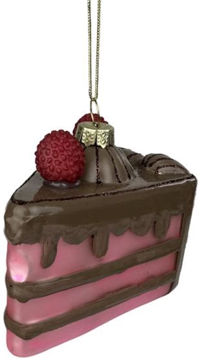 Karácsonyi dísz – üveg torta 8,8 × 6,7 × 8,3 cm