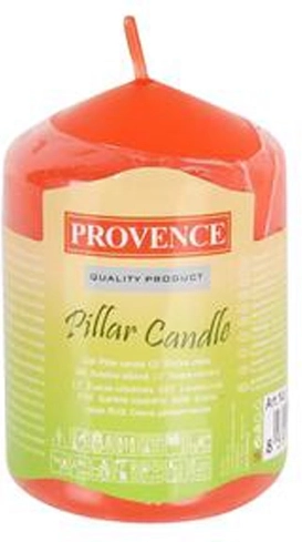 Narancssárga paraffin henger gyertya 8 × 5 cm