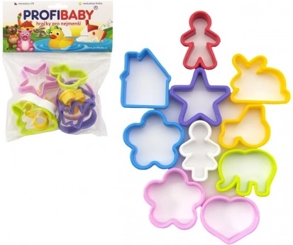 Profibaby színes műanyag kiszúróformák gyerekeknek, 12 db-os készlet