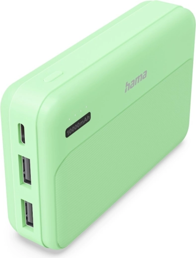Hama Power Pack Pocket 10 powerbank 10 000 mAh, 2× USB-A, zöld