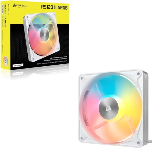 CORSAIR RS120 II ARGB 120 mm-es fehér ventilátor