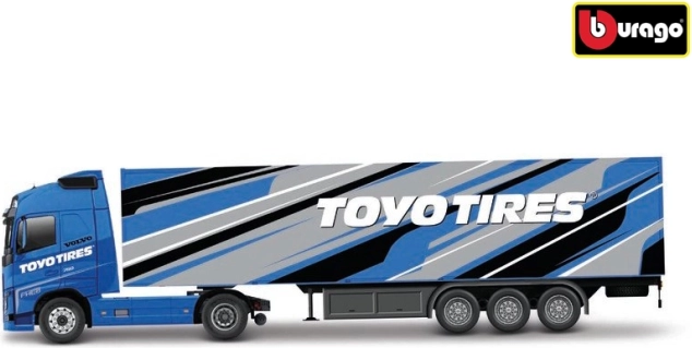 Bburago Volvo FH16 Globetrotter 750 XXL Toyo Tires utánfutóval 1:43