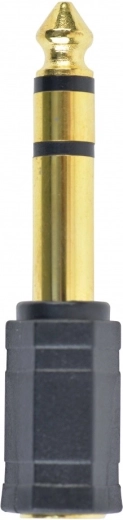 6,35 mm TRS (apa) → 3,5 mm jack (anya) audió adapter – aranyozott