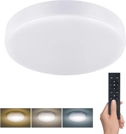 Solight LED mennyezeti és fali lámpatest Lecce távirányítóval 50 W, 3000 lm, 40 cm, CCT, dimmelhető, fehér