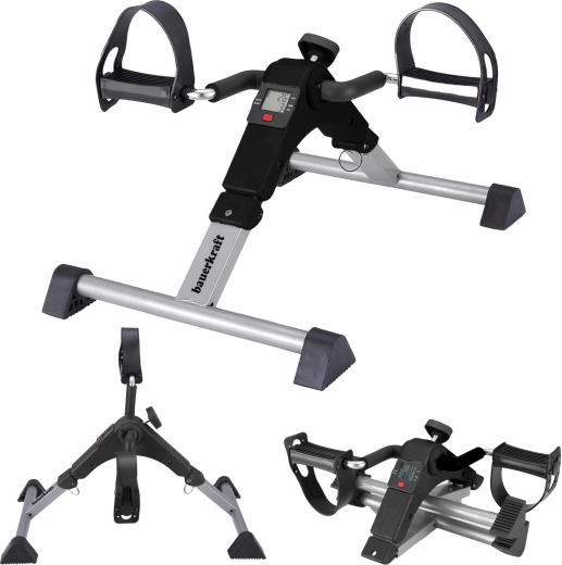 Összecsukható rehabilitációs pedálos rotor 2 az 1-ben LCD kijelzővel, fekete