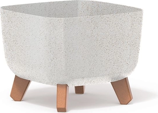 Gracia Square Eco Wood virágtartó 24 × 24 cm – fehér