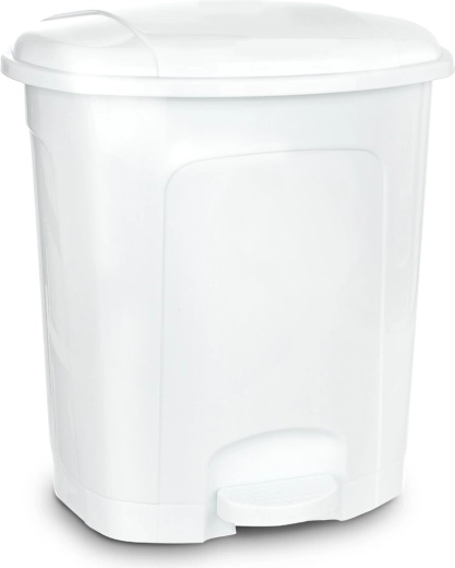 Pedálos szemetes 30 l, fehér