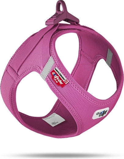 Curli Air-Mesh kutyahám csattal, fukszia XL (12–18 kg)