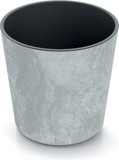 Urbi Round Effect virágcserép betoneffekt betéttel, 25 cm