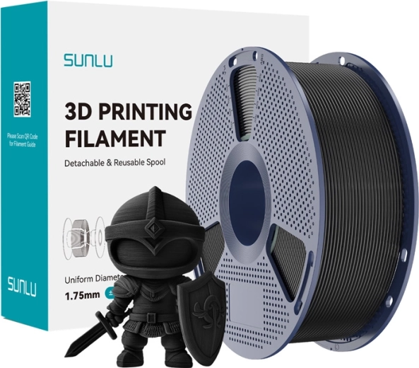 SUNLU PLA+ filament 1,75 mm – fekete
