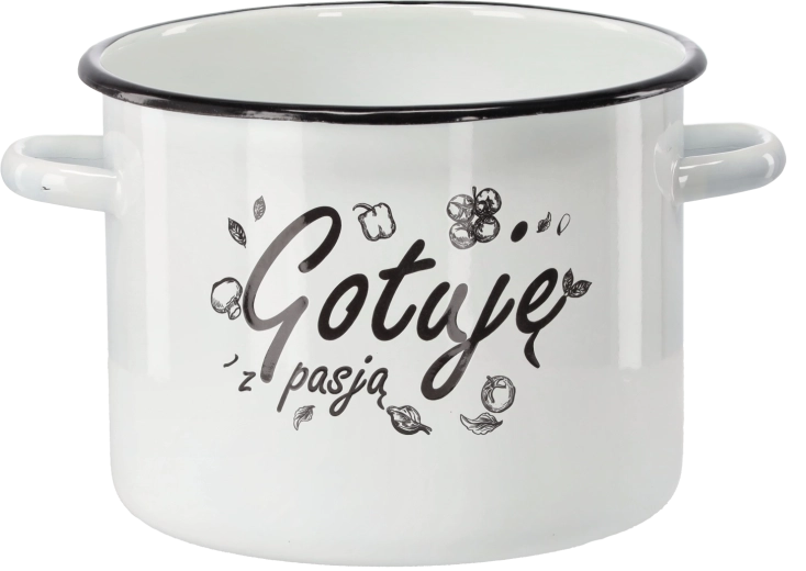 Zománcozott lábas 5,5 l, 22 cm, fehér – Szenvedéllyel főzök