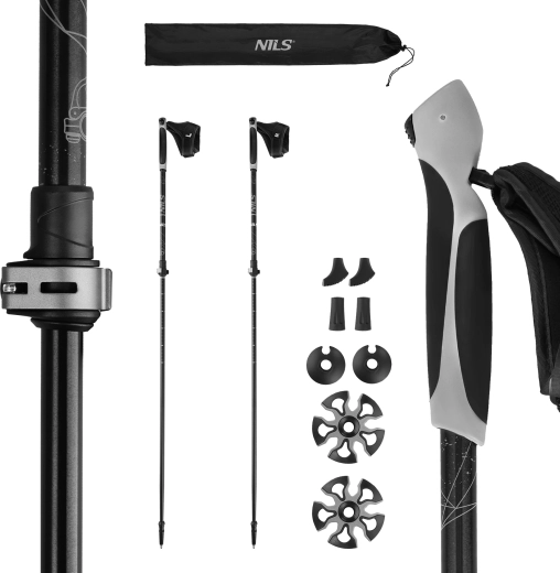 NILS nordic walking bot gyorsrögzítéssel és ergonomikus markolattal